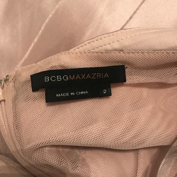 BCBG Max Azria Gold tiered Halter dress size 2 - Picture 3 of 4